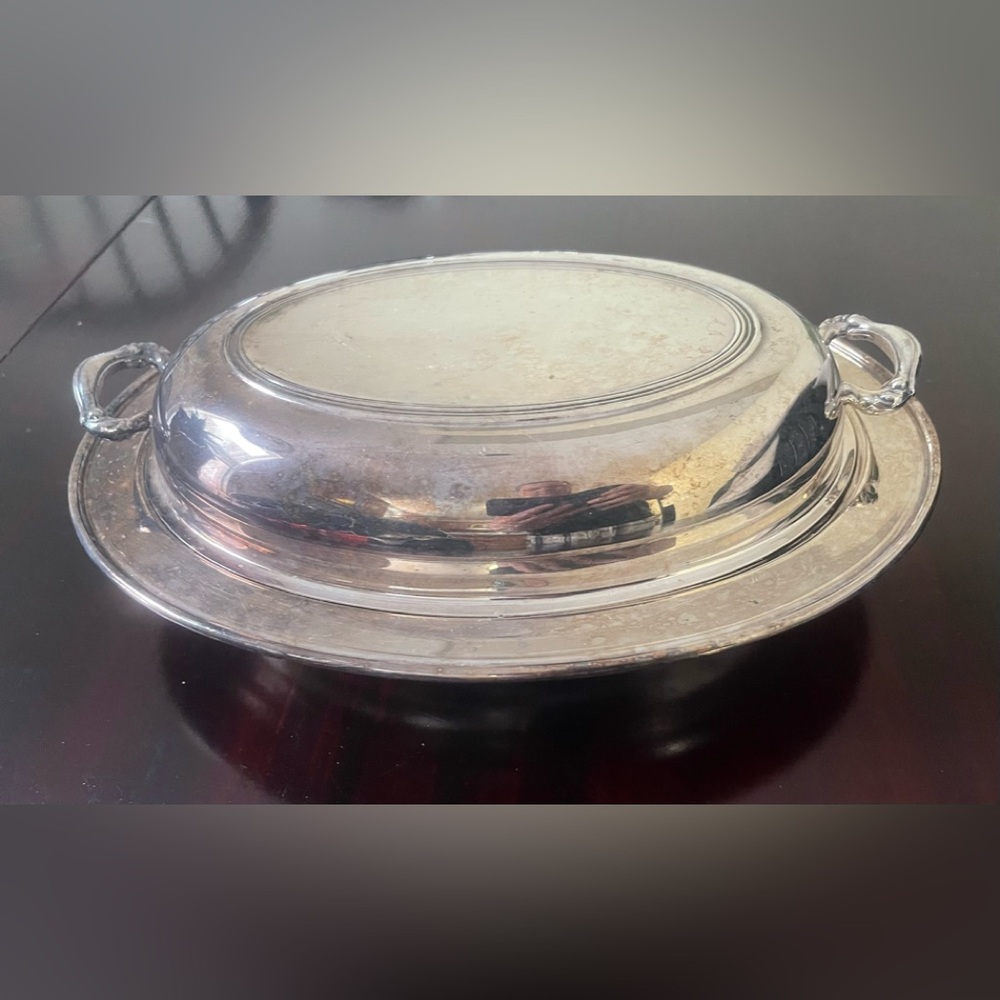 Victorian Plate Silver Plated Covered Entree Serving Dish